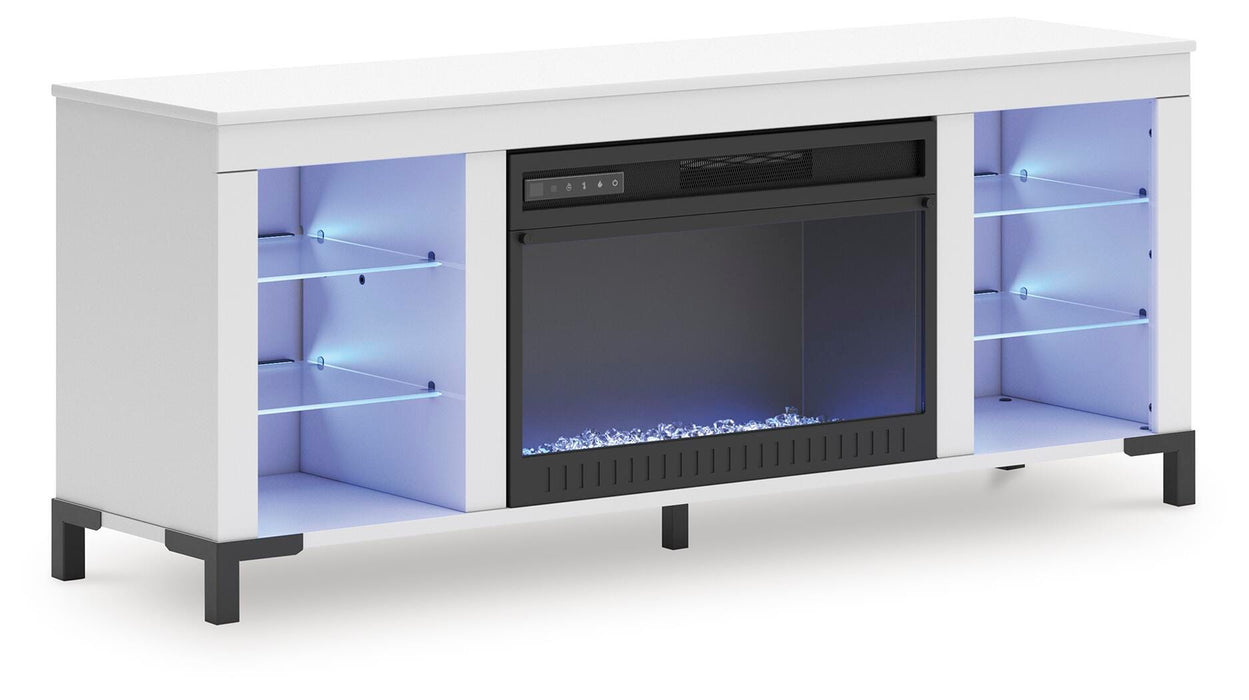 Brollevi 60" TV Stand with Electric Fireplace - CasaBella Furniture (San Antonio, TX)