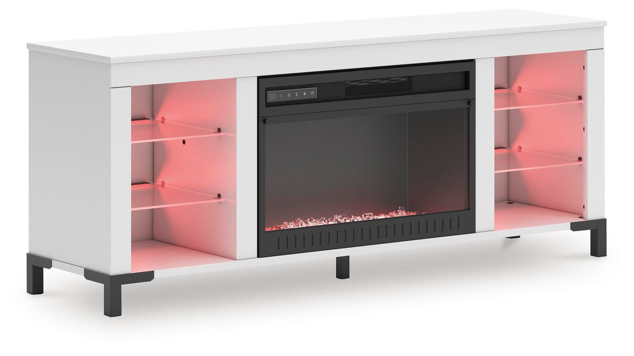 Brollevi 60" TV Stand with Electric Fireplace - CasaBella Furniture (San Antonio, TX)