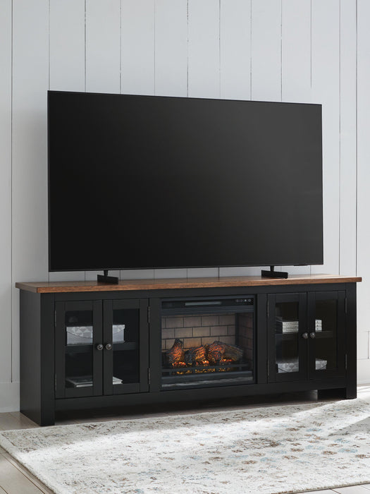 Wildenauer 76" TV Stand with Electric Fireplace - CasaBella Furniture (San Antonio, TX)
