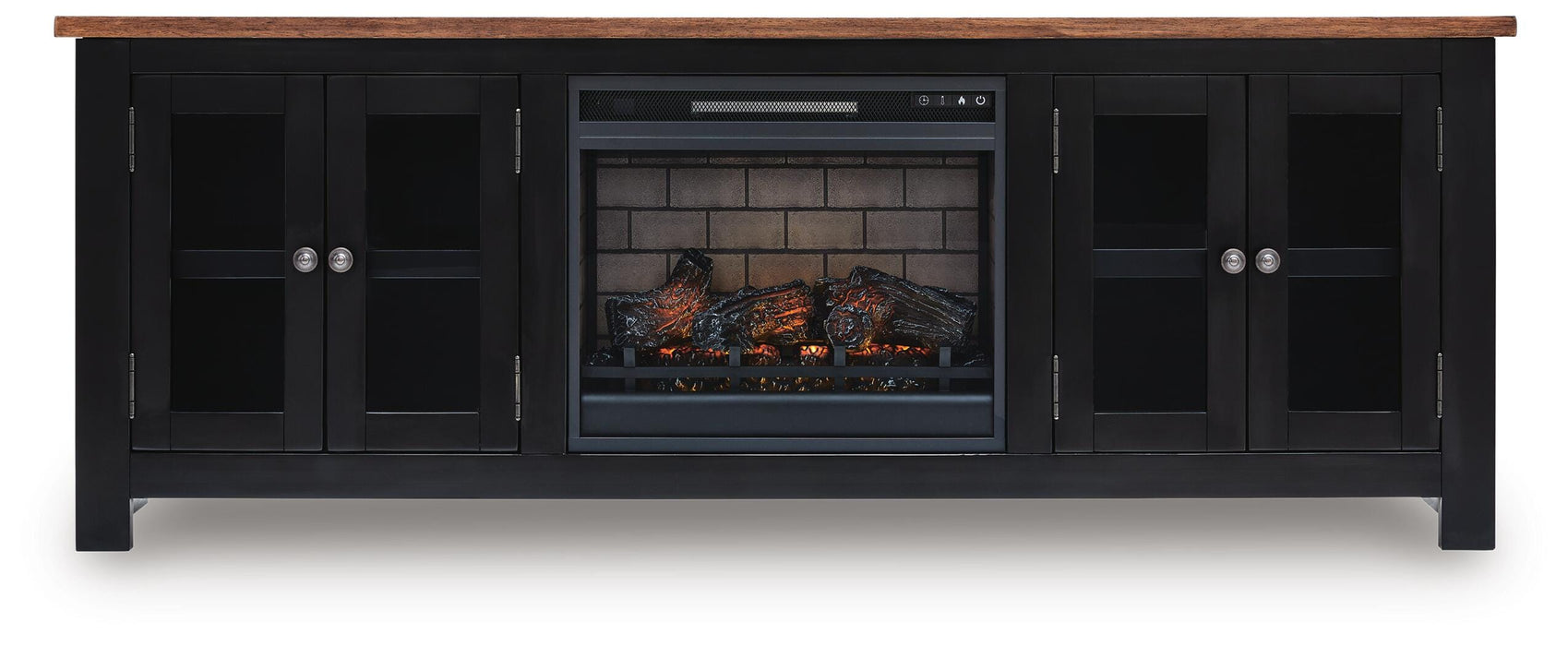 Wildenauer 76" TV Stand with Electric Fireplace - CasaBella Furniture (San Antonio, TX)