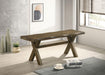 Alston X-shaped Dining Bench Knotty Nutmeg - CasaBella Furniture (San Antonio, TX)