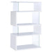 Emelle 4-tier Bookcase White and Clear - CasaBella Furniture (San Antonio, TX)