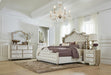 Antonella 5-drawer Upholstered Chest Ivory and Camel - CasaBella Furniture (San Antonio, TX)