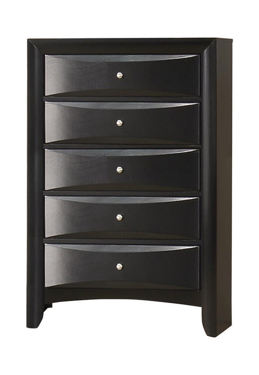Briana Rectangular 5-drawer Chest Black - CasaBella Furniture (San Antonio, TX)