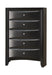 Briana Rectangular 5-drawer Chest Black - CasaBella Furniture (San Antonio, TX)