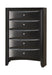Briana Rectangular 5-drawer Chest Black - CasaBella Furniture (San Antonio, TX)