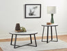 Hugo Round Coffee Table White and Matte Black - CasaBella Furniture (San Antonio, TX)