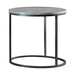 Lainey Faux Marble Round Top End Table Grey and Gunmetal - CasaBella Furniture (San Antonio, TX)