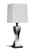 Keene Square Shade Table Lamps White and Antique Silver (Set of 2) - CasaBella Furniture (San Antonio, TX)