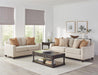 Christine Upholstered Cushion Back Loveseat Beige - CasaBella Furniture (San Antonio, TX)