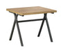 Colmar 3-piece Trestle Occasional Table Set Golden Oak and Gunmetal - CasaBella Furniture (San Antonio, TX)