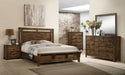 Crown Mark Furniture Curtis King Panel Bed in Rustic - CasaBella Furniture (San Antonio, TX)