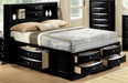 Crown Mark Furniture Emily Captain's King Bed in Black - CasaBella Furniture (San Antonio, TX)