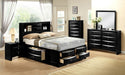 Crown Mark Furniture Emily Captain's King Bed in Black - CasaBella Furniture (San Antonio, TX)