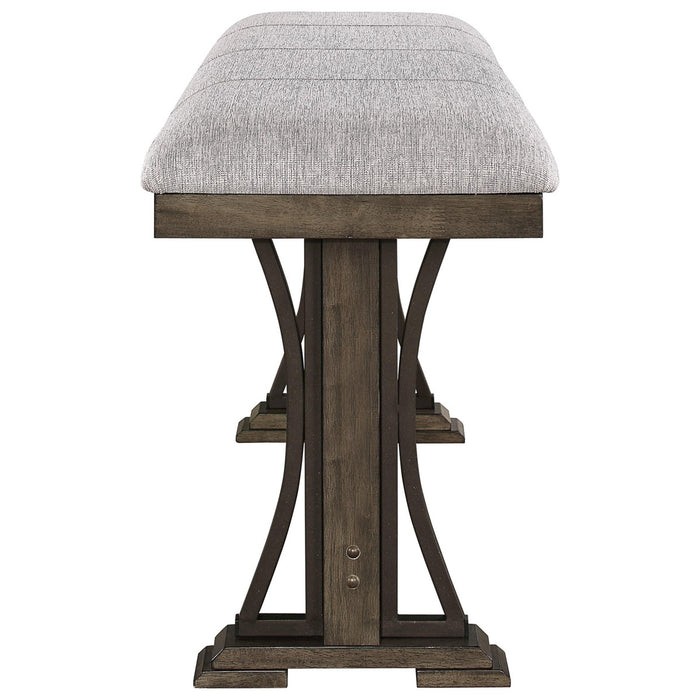 Crown Mark Quincy Counter Height Bench in Light Brown