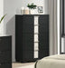 Crown Mark Furniture Rangley 5 Drawer Chest in Black - CasaBella Furniture (San Antonio, TX)