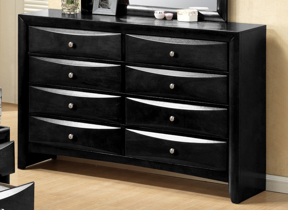 Crown Mark Furniture Emily Dresser in Black - CasaBella Furniture (San Antonio, TX)