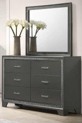Crown Mark Furniture Kaia Dresser in Dark Gray - CasaBella Furniture (San Antonio, TX)