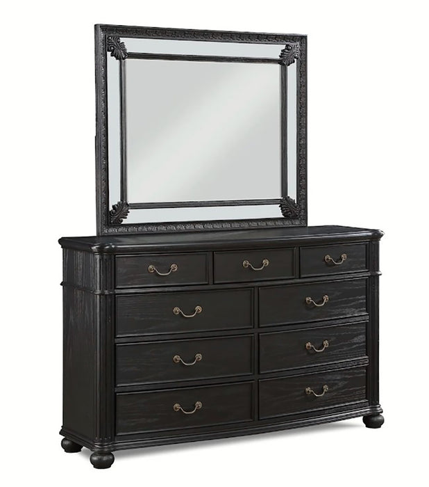 Crown Mark Furniture Kingsbury 9 Drawer Dresser in Black - CasaBella Furniture (San Antonio, TX)