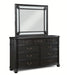 Crown Mark Furniture Kingsbury 9 Drawer Dresser in Black - CasaBella Furniture (San Antonio, TX)