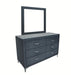 Crown Mark Furniture Lucinda 6 Drawer Dresser in Gray - CasaBella Furniture (San Antonio, TX)