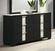 Crown Mark Furniture Rangley 6 Drawer Dresser in Black - CasaBella Furniture (San Antonio, TX)