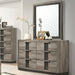 Crown Mark Furniture Rangley 6 Drawer Dresser in Brown - CasaBella Furniture (San Antonio, TX)