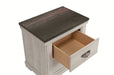 Crown Mark Furniture Leighton 2 Drawer Nightstand in White - CasaBella Furniture (San Antonio, TX)
