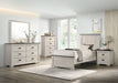 Crown Mark Furniture Leighton 2 Drawer Nightstand in White - CasaBella Furniture (San Antonio, TX)