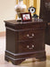 Crown Mark Furniture Louis Philip Nightstand in Dark Cherry - CasaBella Furniture (San Antonio, TX)