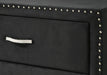 Crown Mark Furniture Lucinda 2 Drawer Nightstand in Black - CasaBella Furniture (San Antonio, TX)