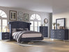 Crown Mark Furniture Lucinda 2 Drawer Nightstand in Gray - CasaBella Furniture (San Antonio, TX)