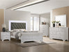 Crown Mark Furniture Lyssa 2 Drawer Nightstand in White - CasaBella Furniture (San Antonio, TX)