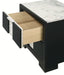 Crown Mark Furniture Rangley 2 Drawer Nightstand in Black - CasaBella Furniture (San Antonio, TX)