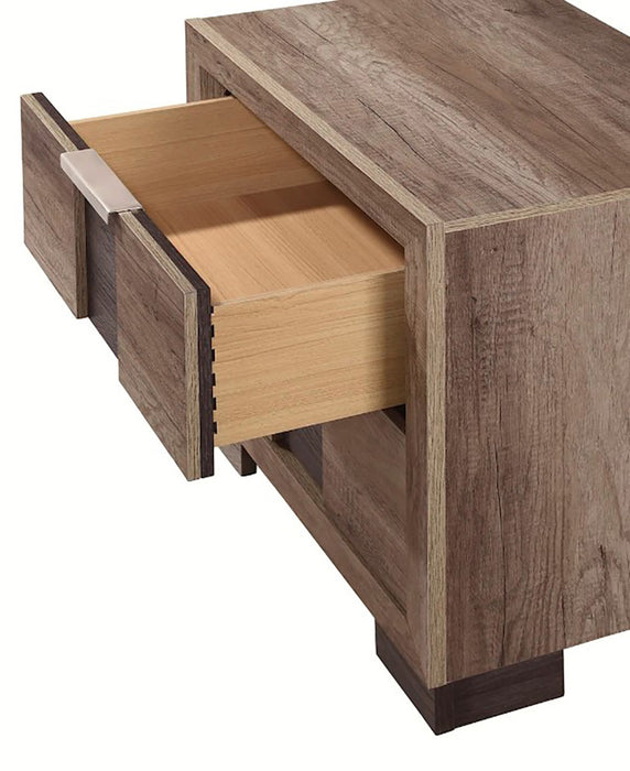 Crown Mark Furniture Rangley 2 Drawer Nightstand in Brown - CasaBella Furniture (San Antonio, TX)