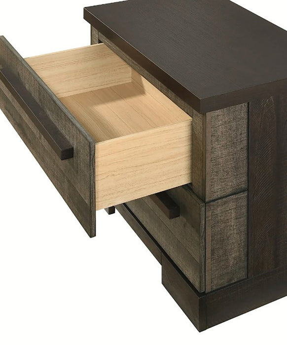 Crown Mark Furniture Remington 2 Drawer Nightstand in Brown - CasaBella Furniture (San Antonio, TX)