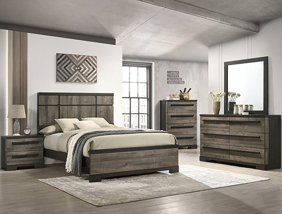 Crown Mark Furniture Remington 2 Drawer Nightstand in Brown - CasaBella Furniture (San Antonio, TX)