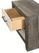 Crown Mark Furniture Rhett 2 Drawer Nightstand in Gray - CasaBella Furniture (San Antonio, TX)
