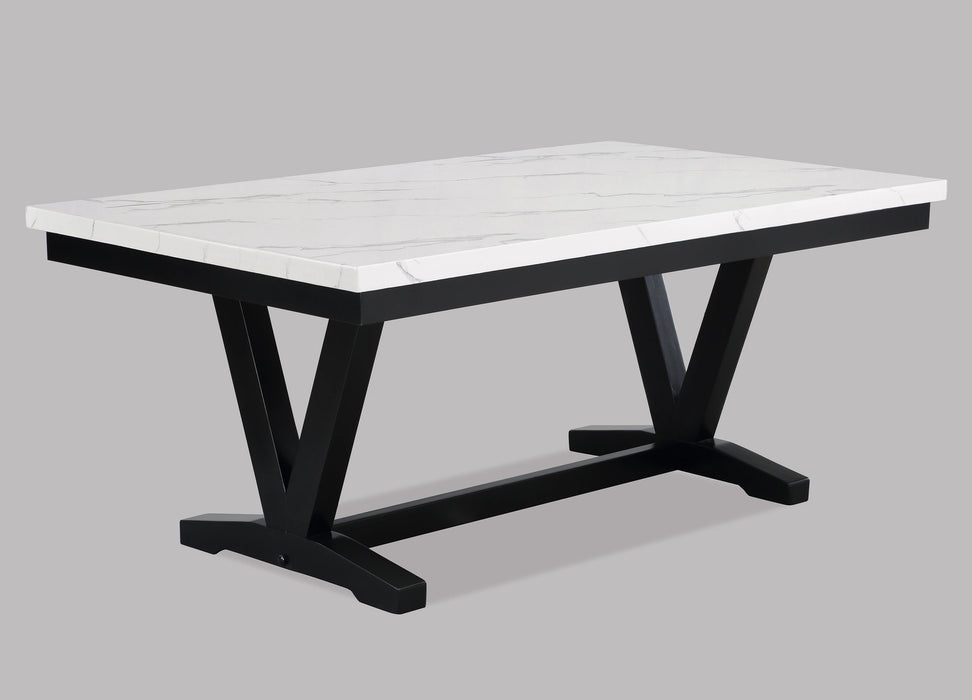 Tanner Dining Tbl Faux Carrara Mbl