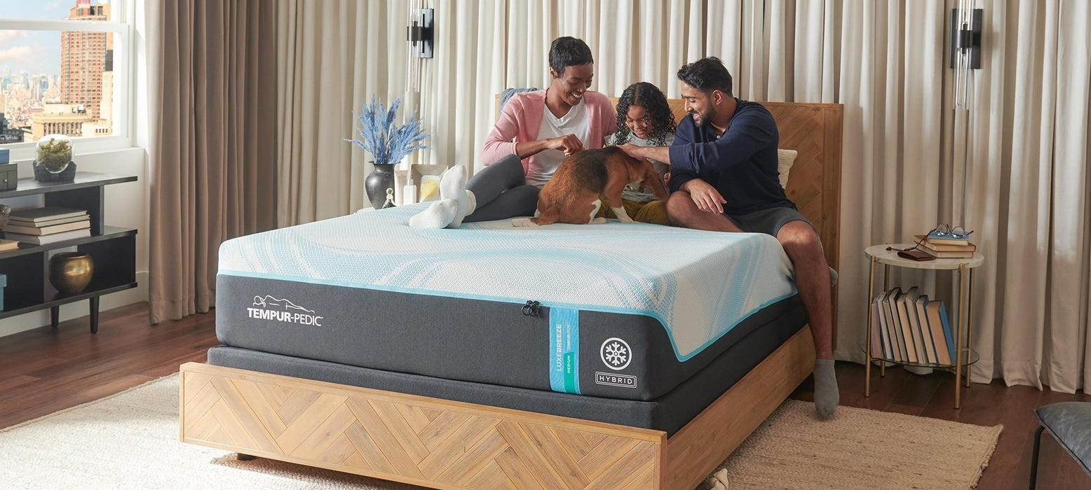 Tempur-Pedic LuxeBreeze Medium Hybrid Mattress - CasaBella Furniture (San Antonio, TX)